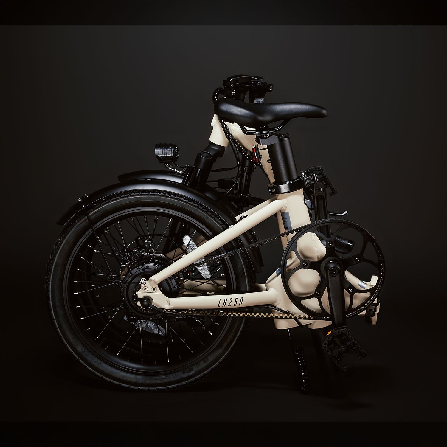 LR250 – Low-Rider Folding Electric Bike - Cream