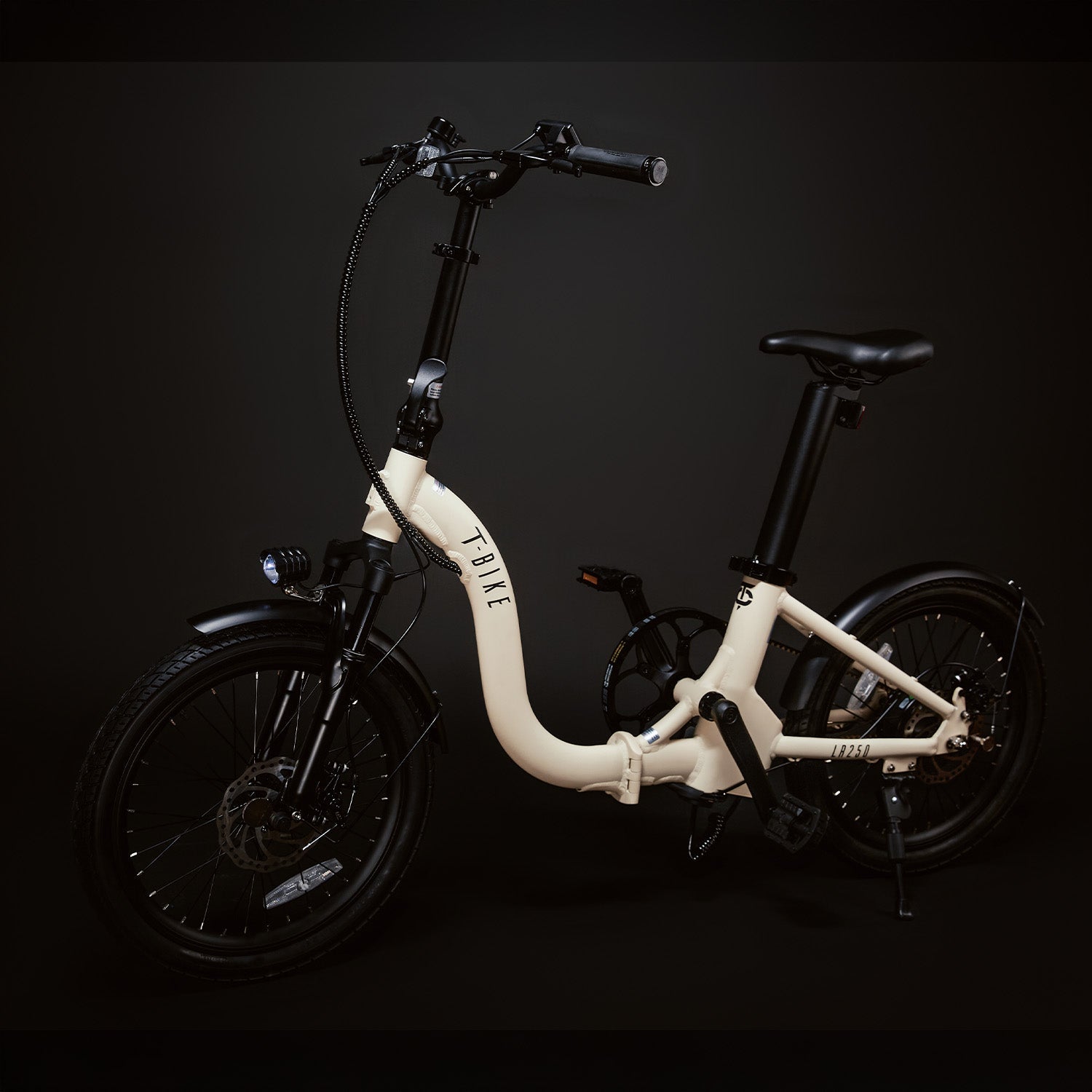 LR250 – Low-Rider Folding Electric Bike - Cream
