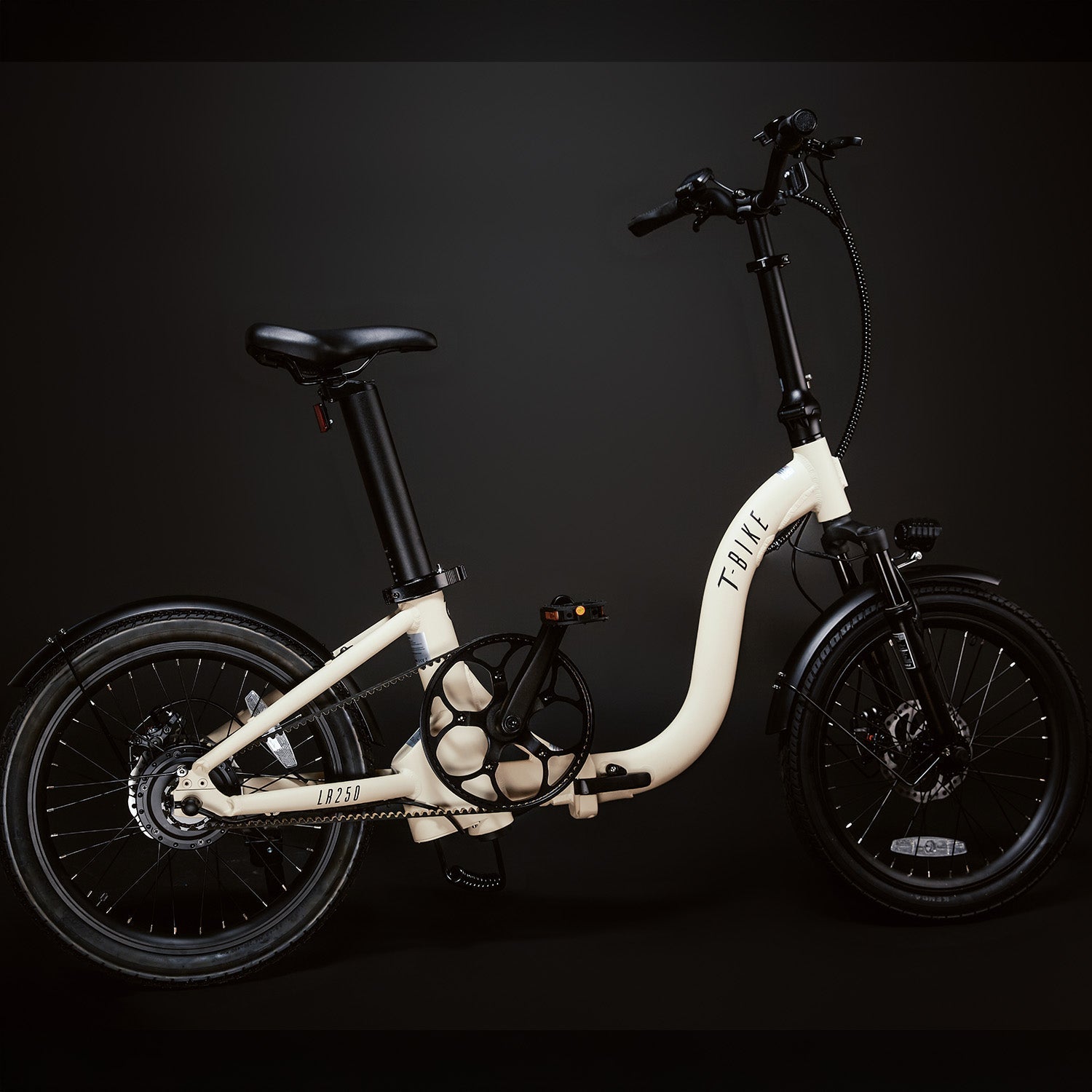 LR250 – Low-Rider Folding Electric Bike - Cream