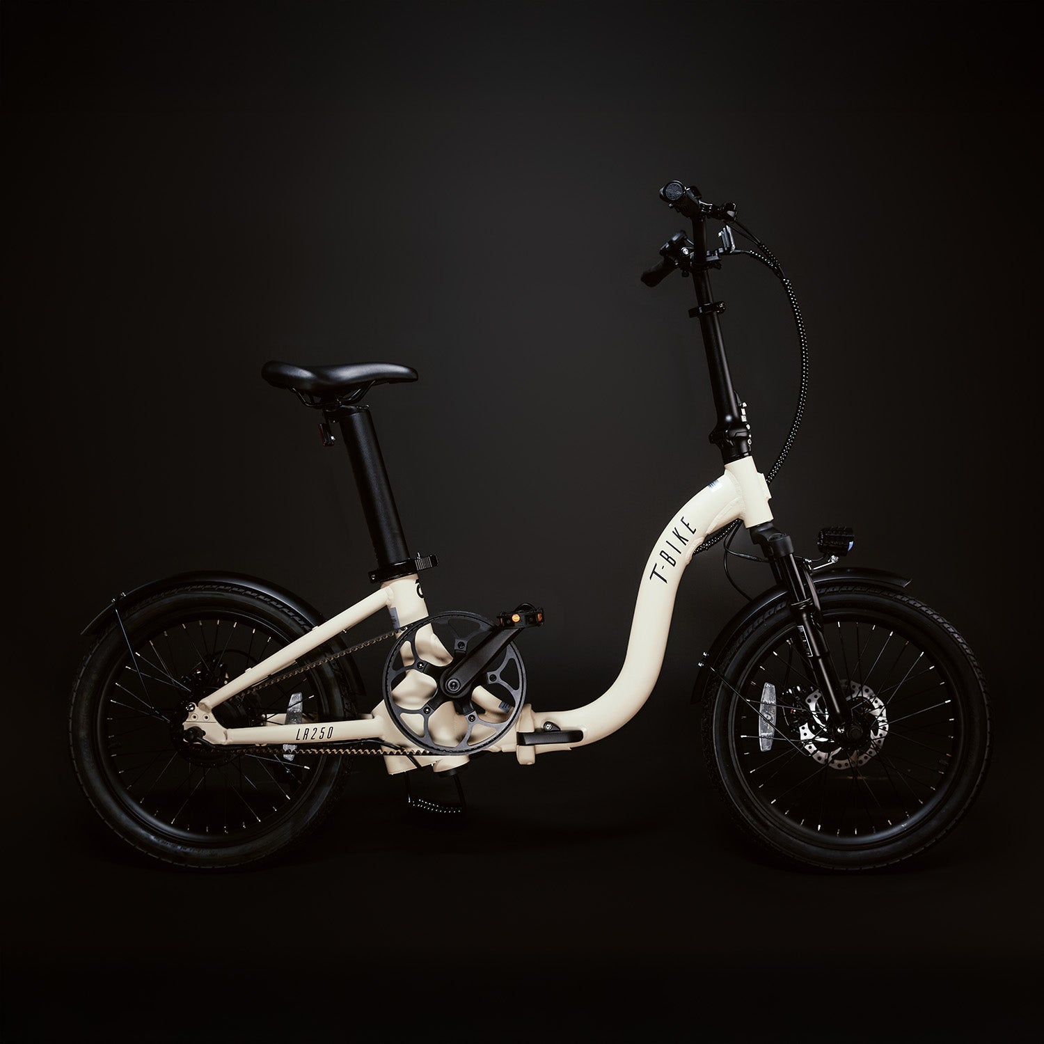 LR250 – Low-Rider Folding Electric Bike - Cream