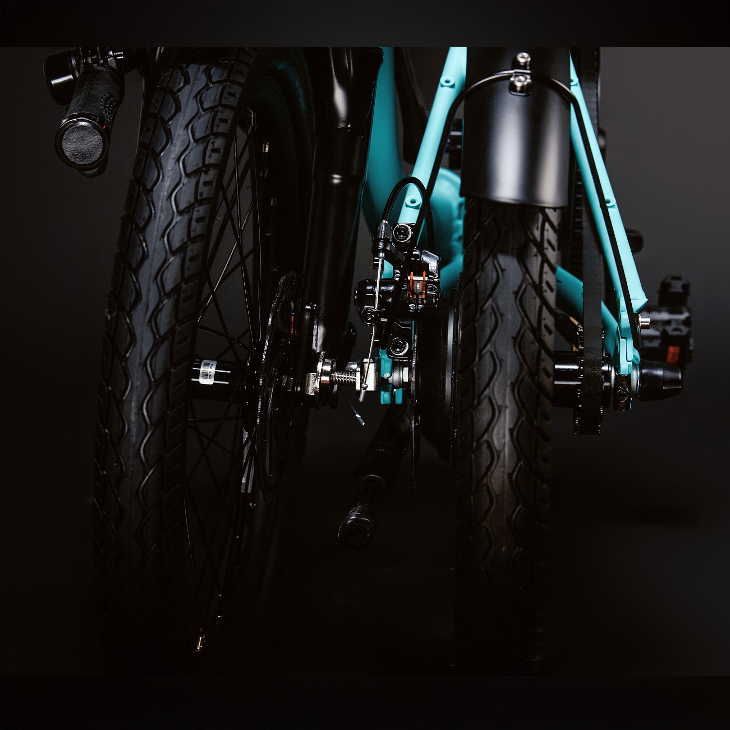 Image of the Turquoise Low Rider 250 folded up compactly