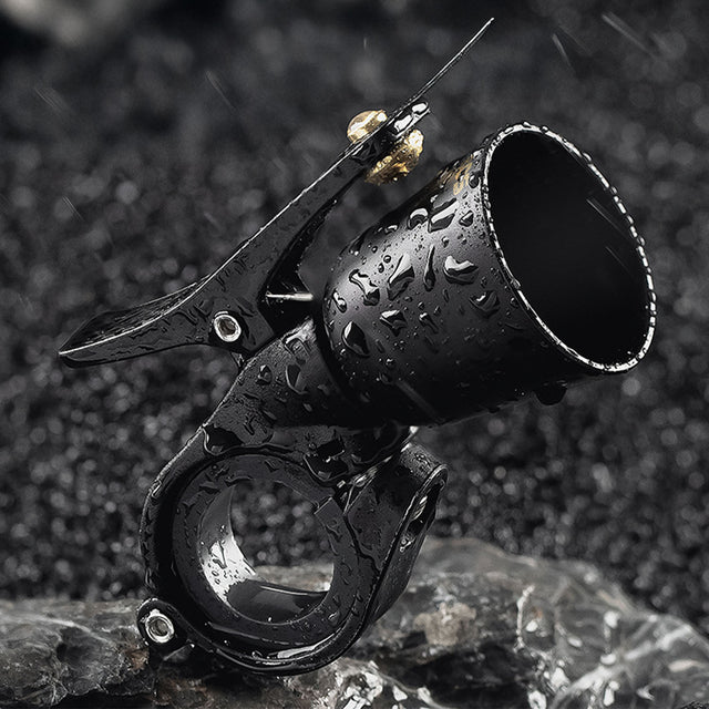Image of a bicycle bell in harsh weather