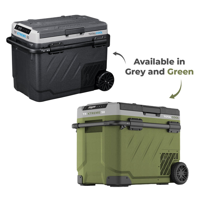 Image showcasing the colour options available for the TF-XTREME 50 portable fridge freezer