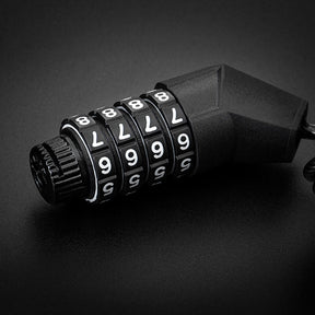 Image of  the 4 digit combination lock while it is unlocked