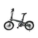 Black folding bike on a white background
