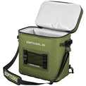 Image of the green softcool 25 coolbag with the lid open