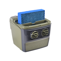 Image of the TC 3000 in camo green with the top removed and replacement filter visible