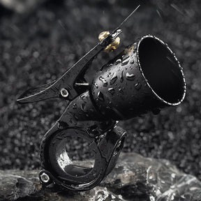 Image of a bicycle bell in harsh weather