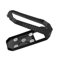 Image of the rainproof mobile phone case opened and displaying anti-slip pads